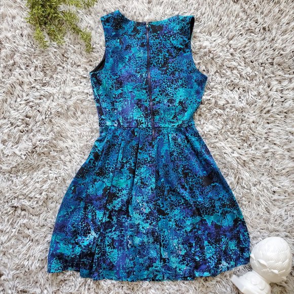 Mossimo- Blue and Black Skater Dress - Picture 3 of 7